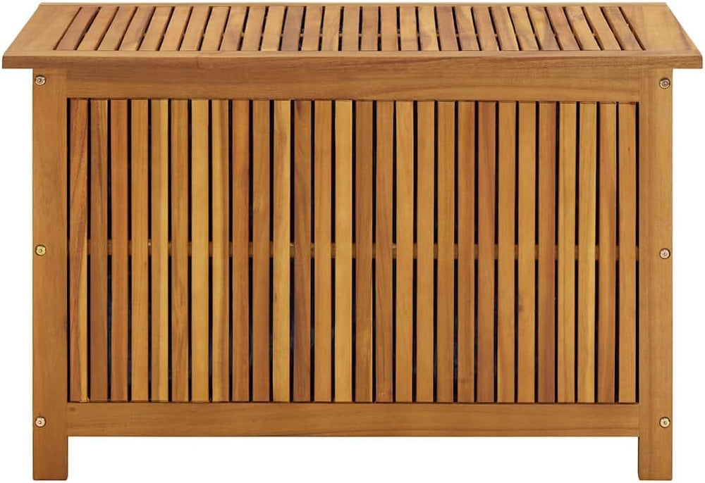 Wooden Patio Storage Box, Garden Tools Box Container, 35.4"x19.7"x2...