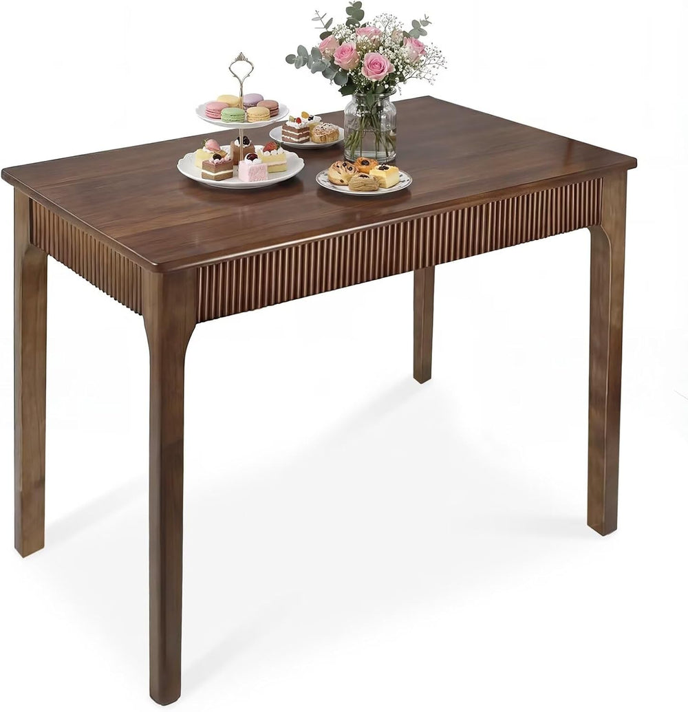 31.5" Solid Wood Dining Room Table for 2,Modern Farmhouse Rectangular Ki...