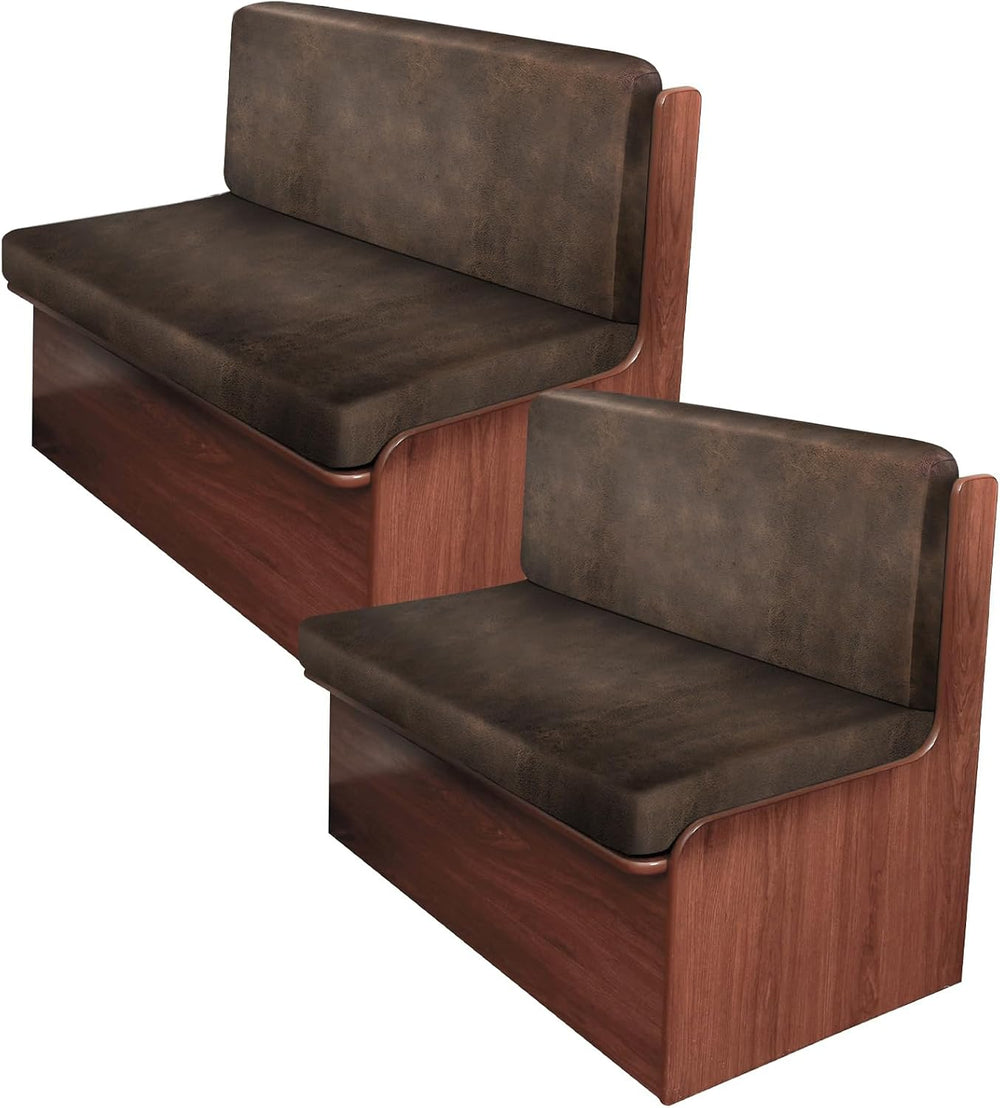 Leather Look RV Dinette Cushion Covers, Stretchable Camper Couch Cushion Cove...