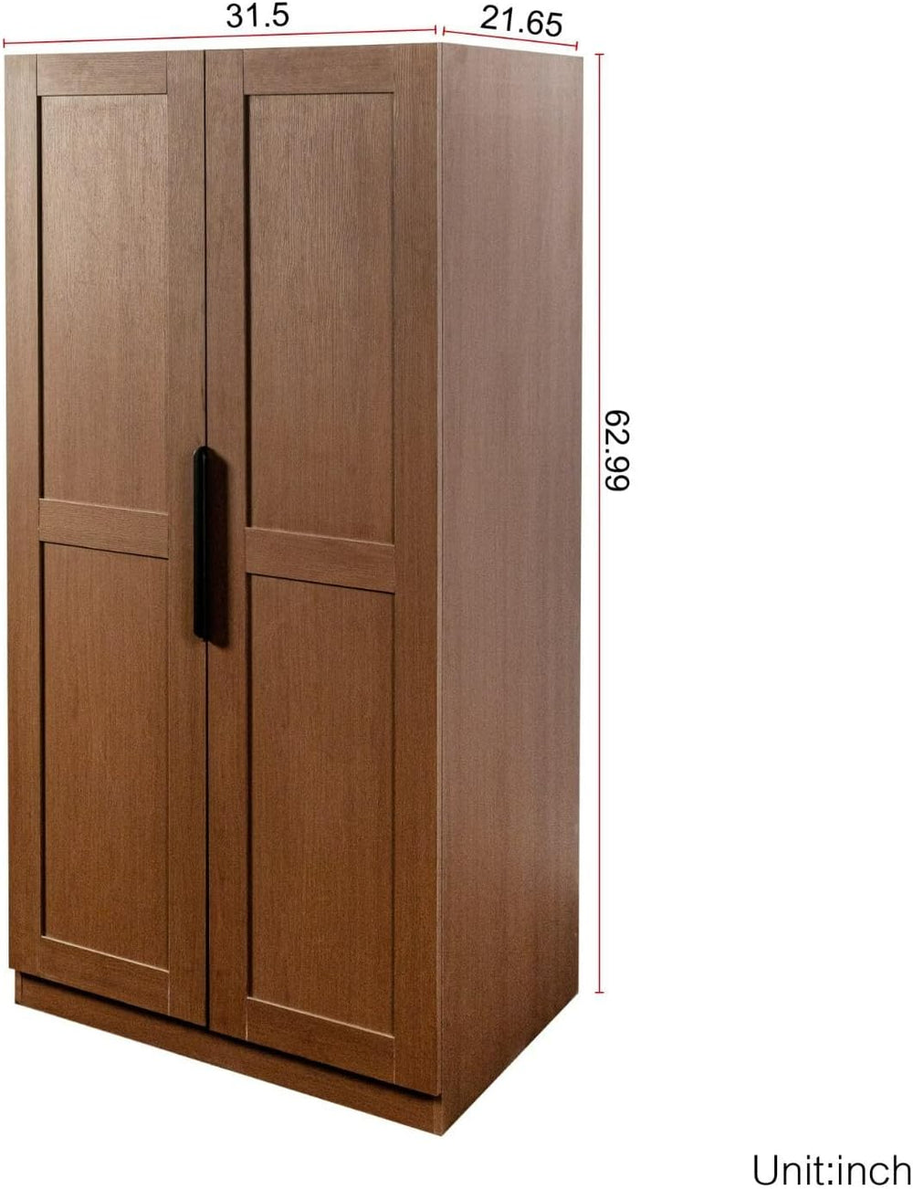 Kitchen Pantry Cabinet 62.99" Tall, Freestanding Storage Cupboard with S...