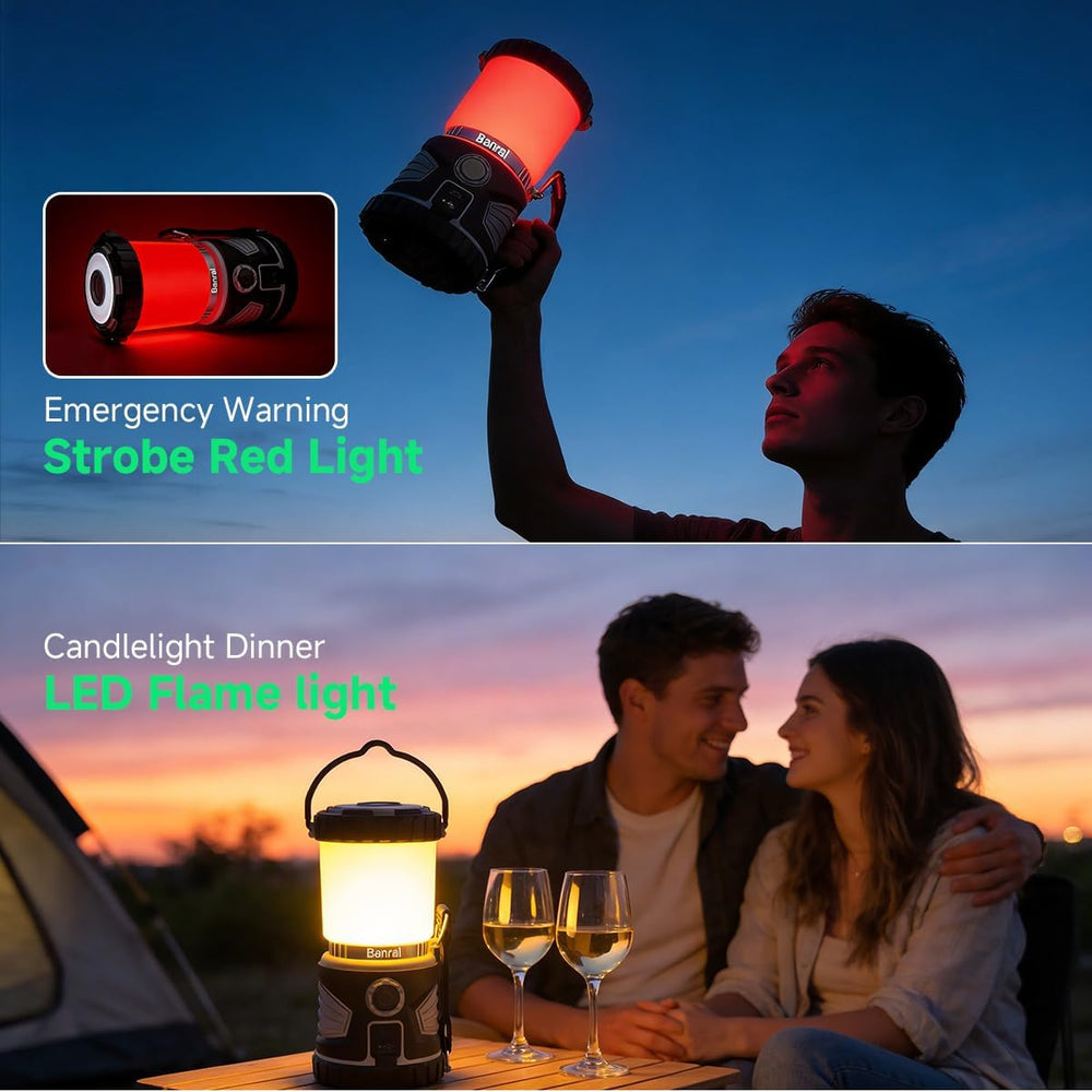 Banral 2000LM Rechargeable Camping Lantern Flashlight, LED Camping Lights