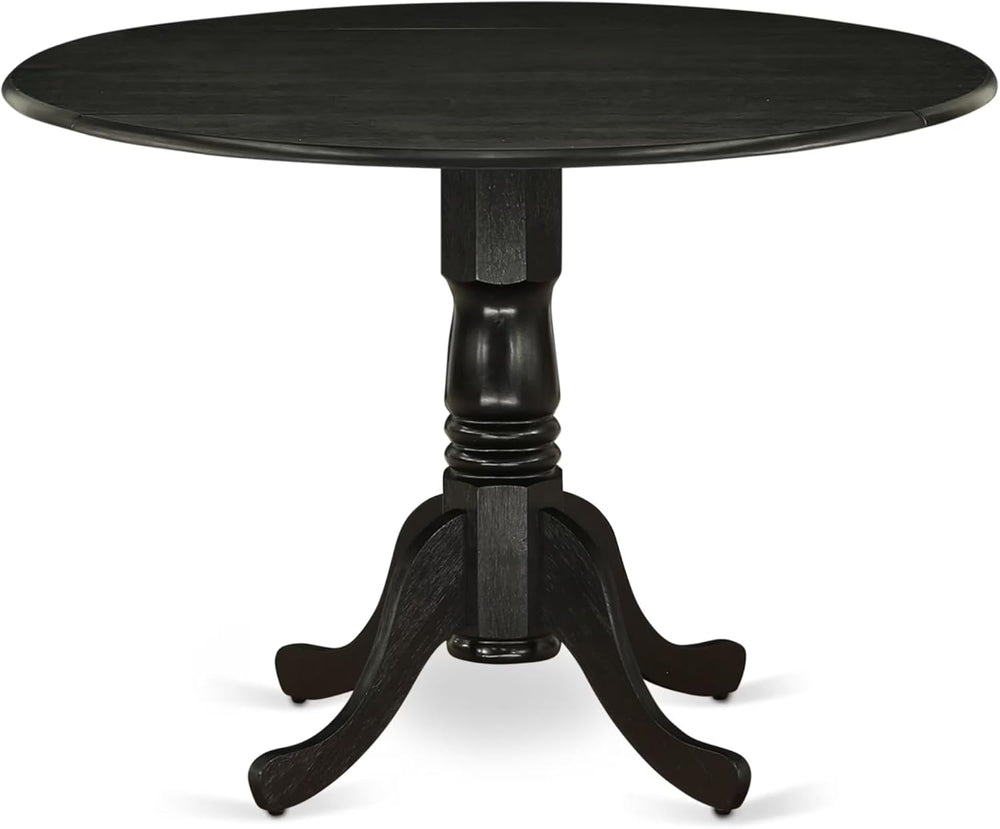 East West Furniture DLT-ABK-TP Dublin Dining Table - a Round Wooden Table Top...
