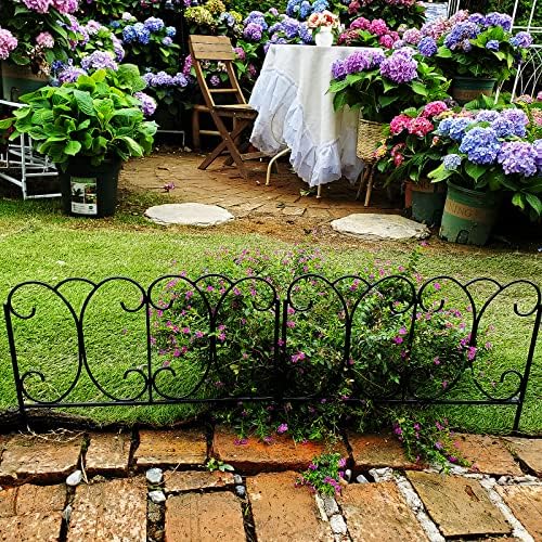 5 Panels Decorative Garden Fence 16" W x 13" H, Total Long 6.7FT Ou...
