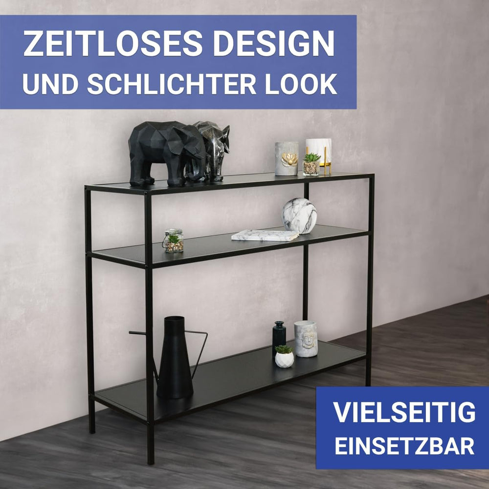 WENKO Industrial Console Table Maximum Load 10 kg Black