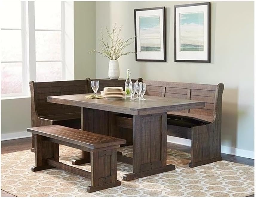 Pemberly Row 4-Pieces Dining Set Wood, Rectangular in Cherry (36" H x 75...