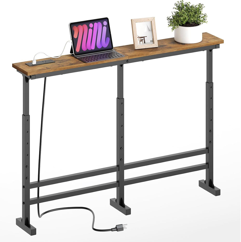 YATINEY 39.4" Console Table with Adjustable Height (27.6"-35.4"...