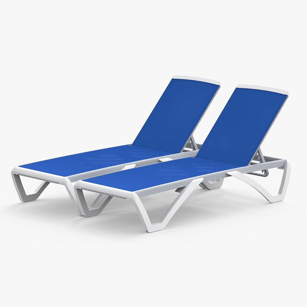 Domi Chaise Lounge Outdoor, Patio Lounge Chair with Aluminum Frame, All Weath...