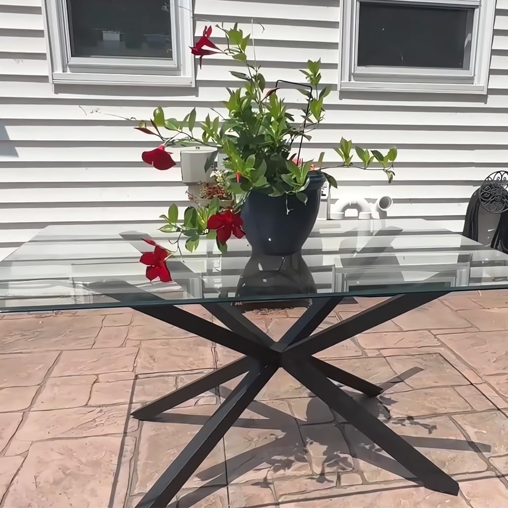 KaKaBB Dining Table Legs 30 Inch - Heavy Duty Metal Table Base for Wood/Glass...