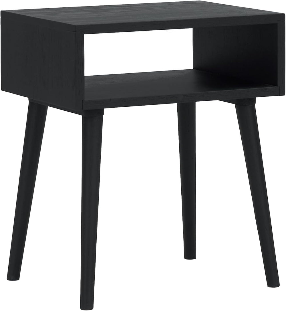 NTC Solid Oak Zoe Nightstand, Mid Century Modern Side Table Bedroom, Bedside ...