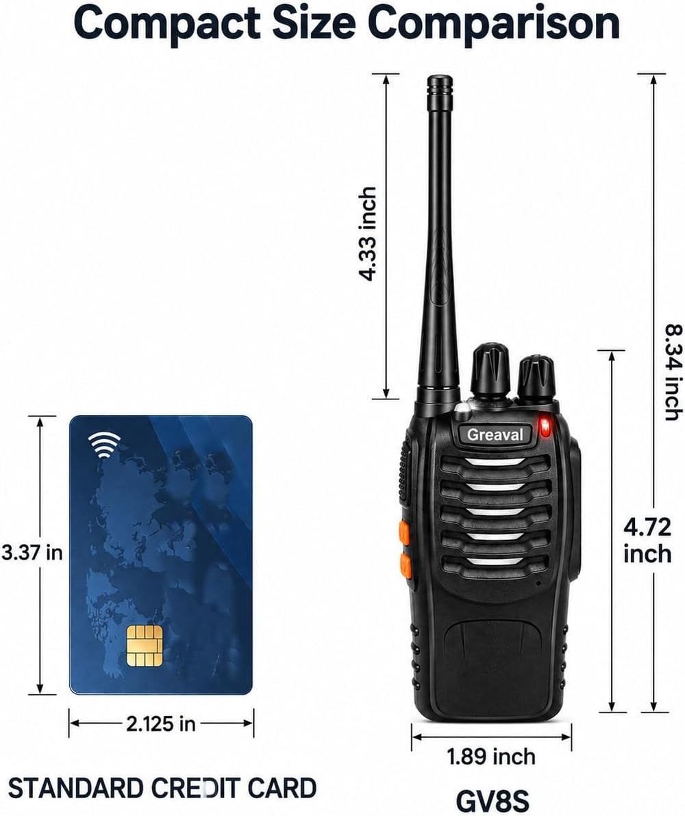 Walkie Talkies Long Range 10 Pack, Rechargeable 16 Channels 2 Way Radio