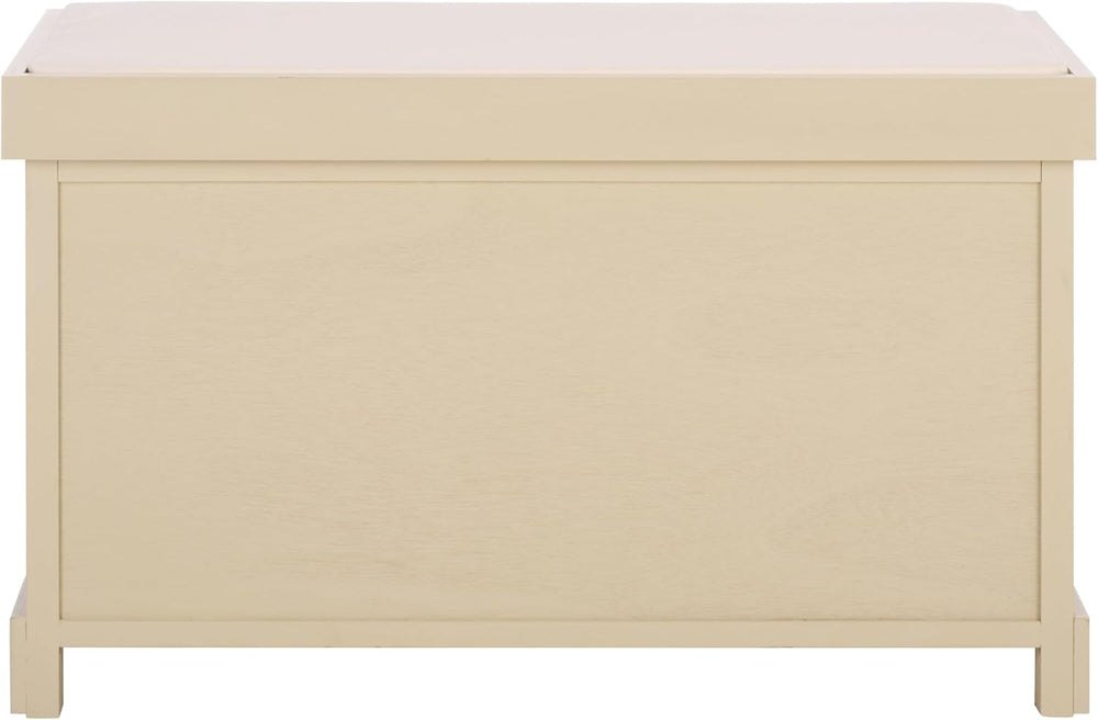 SAFAVIEH Furniture - Freddy 2-Basket Storage Bench - Sand - Solid Wood - Coas...