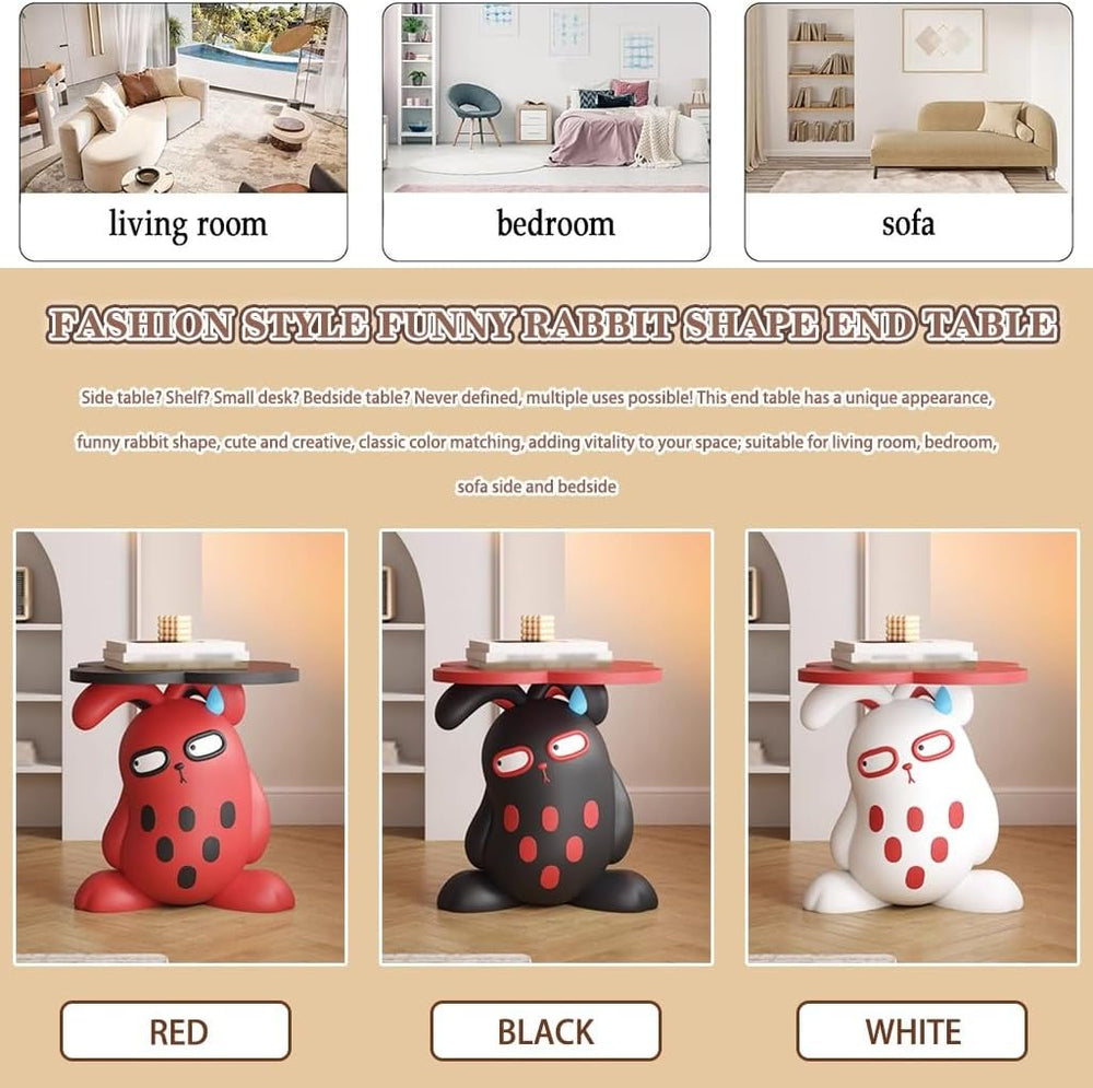 Fashionable Style Funny Rabbit Shape End Table, Living Room Creative Side Tab...