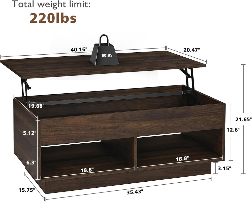 HOMMPA Modern Industrial TV Stand and Coffee Table Set of 2, LED Entertainmen...