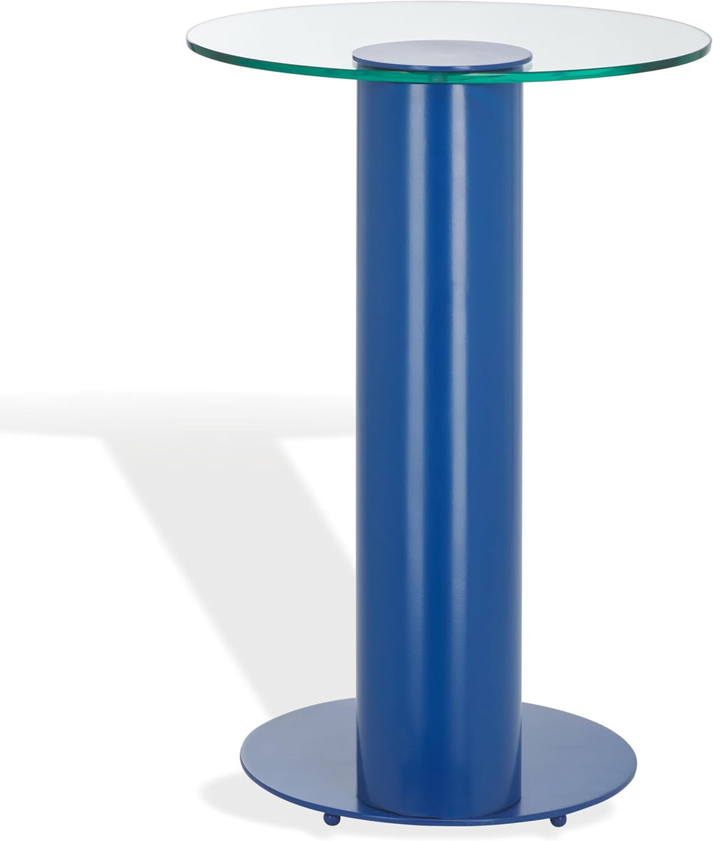 SAFAVIEH Couture Collection - Richardson Blue Metal Accent Table, Sculptural ...