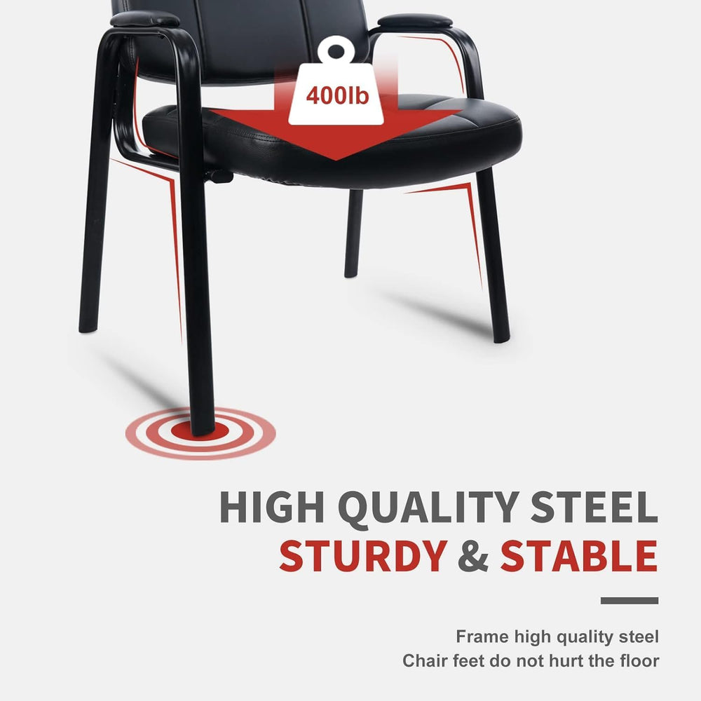 CLATINA Big & Tall Waiting Room Guest Chair Comfortable Reception Chairs ...