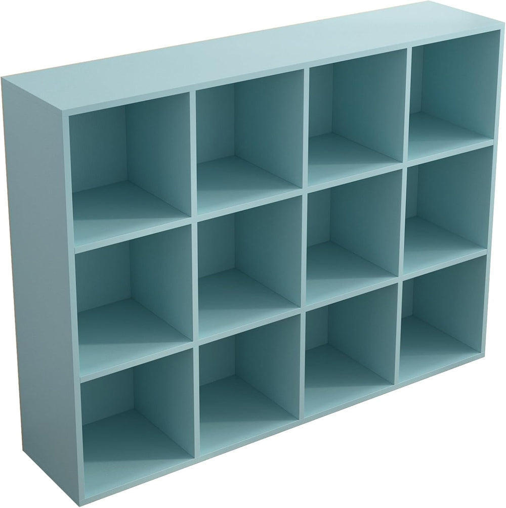 OSCHF 12-Cube Storage Shelf Bookcase, Light Blue
