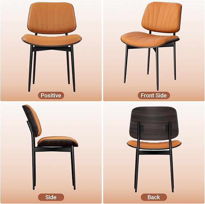 Dining Chairs Set of 6, Mid Century Modern Dining Room and Kitchen Chairs, Up...