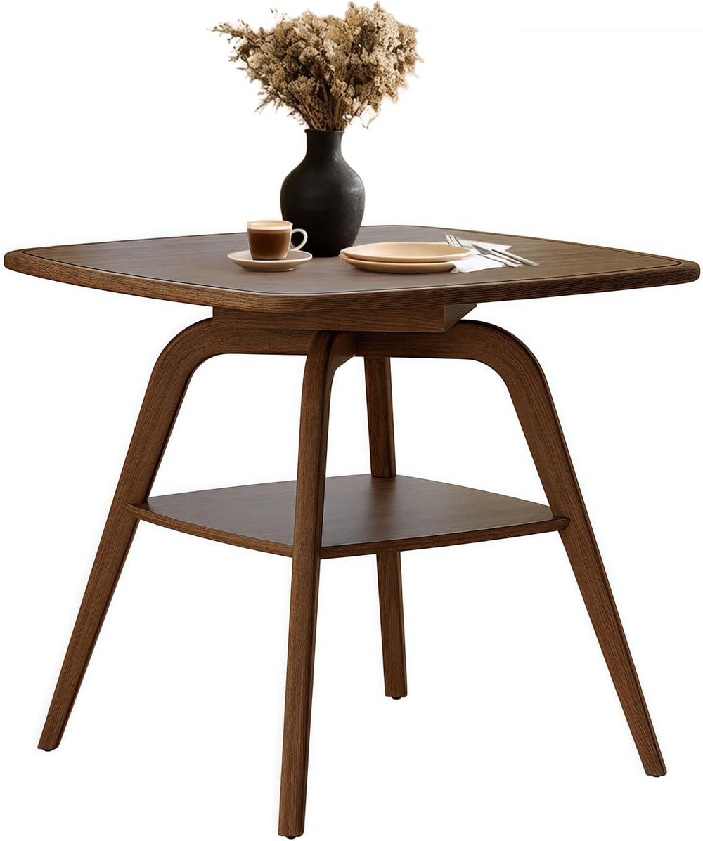 LKTART Small Dinner Table for 2, 29.5" Long Square Solid Wood Dining Tab...