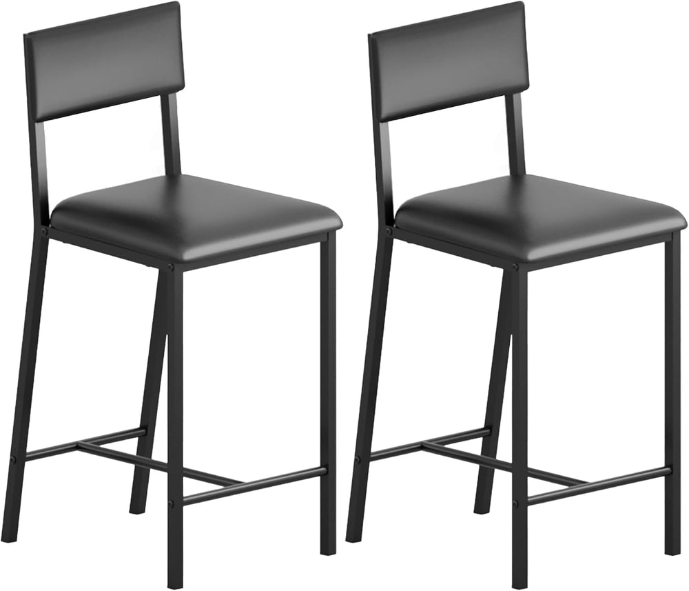 IDEALHOUSE Dining Chairs Set of 2 Upholstered PU Dining Chairs Curved Backres...