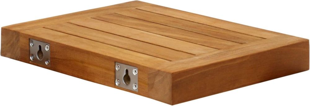 AquaTeak 12" Moa Floating Teak Wall Shelf