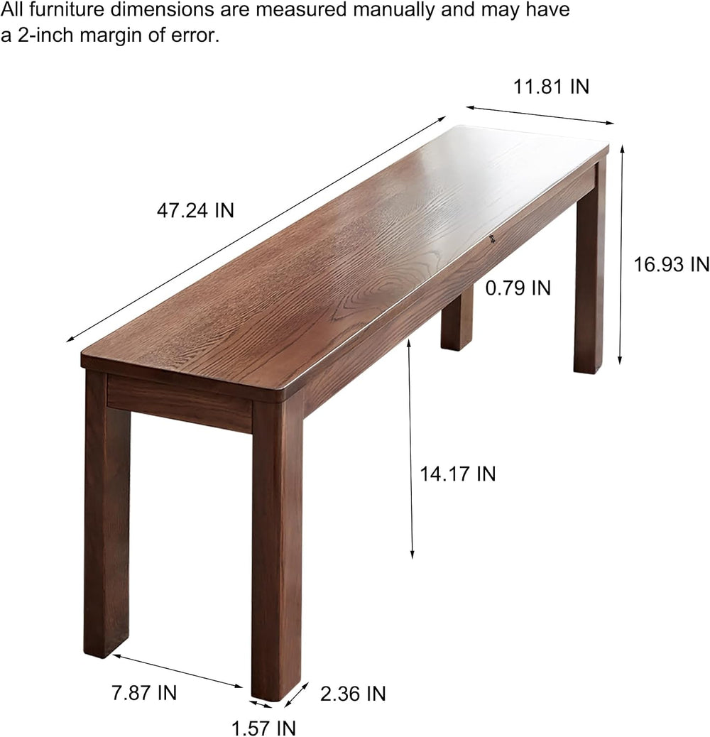 KEIKI Dinning Bench, 47.2" L Wood Dining Bench Indoor, Farmhouse Kitchen...