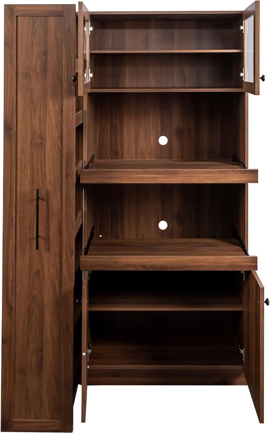 JIJIWANG 70.87" Kitchen Pantry Cabinet with Multi-Functional Pull-Out Mu...