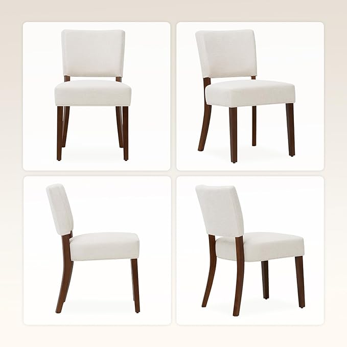 COLAMY Upholstered Dining Chairs Set of 6, Modern Kitchen Chairs with Back, F...