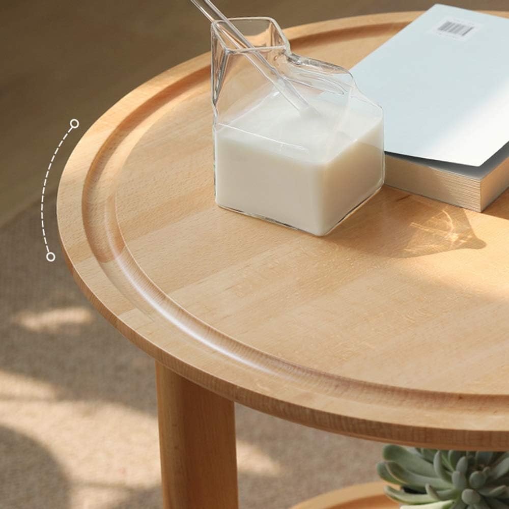 Premium Household Goods Round Phone Table, 25x 25 X 50 Cm - Rubber Wood