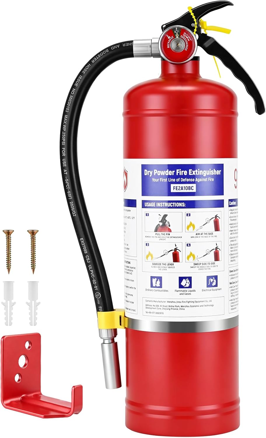 5lb ABC Dry Chemical Fire Extinguisher 2A:10B:C Rated ANSI/UL 299 Certified