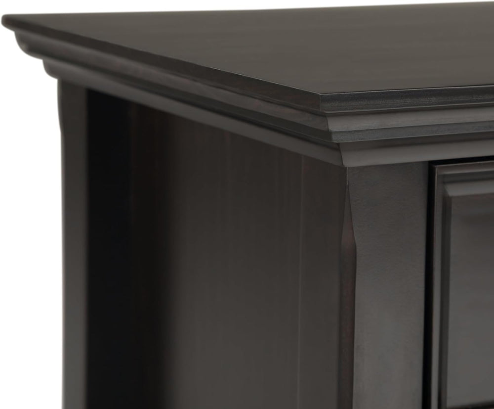 SIMPLIHOME Amherst Solid Wood 24 inch Wide Traditional-Style Bedside Nightsta...