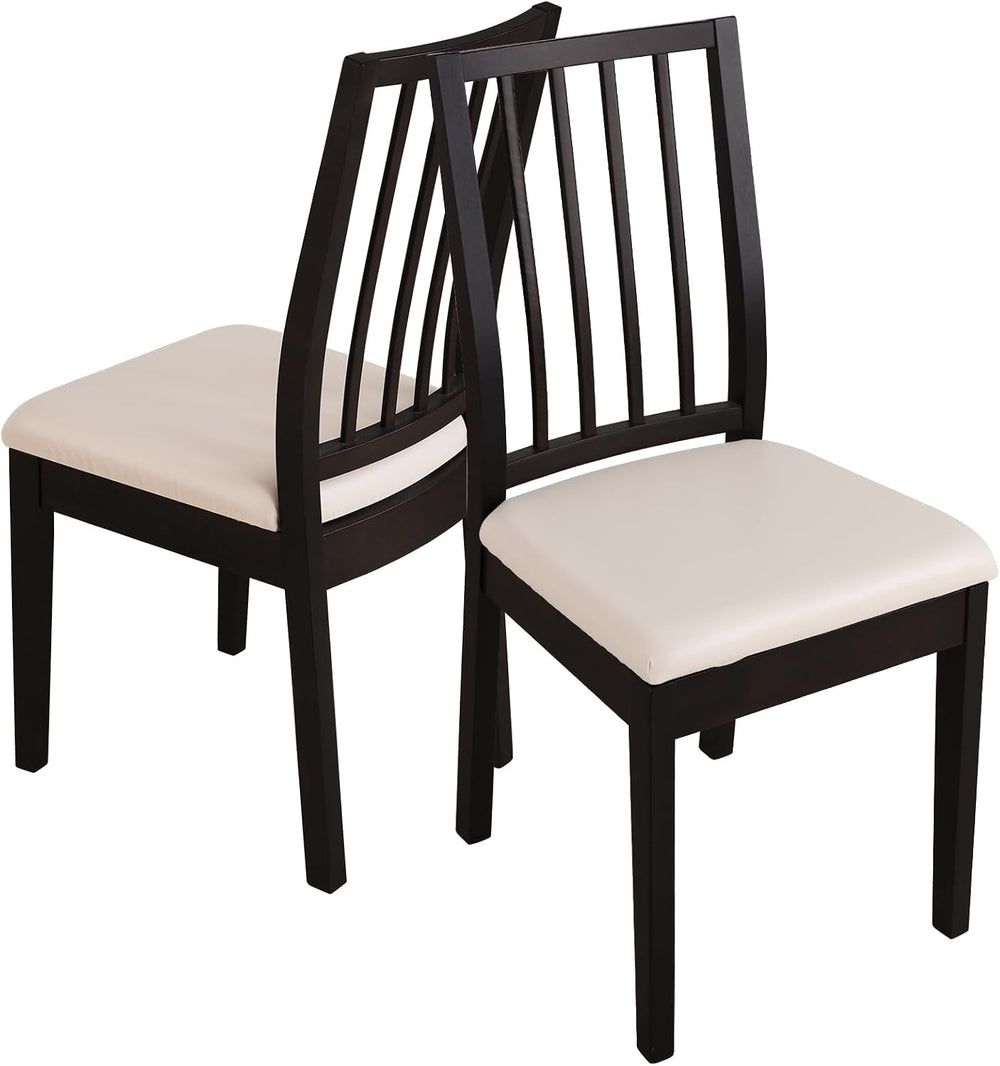 YISUN Waterproof Chair Seat Covers Set of 6, Pu Leather Dining Room Chair Cov...