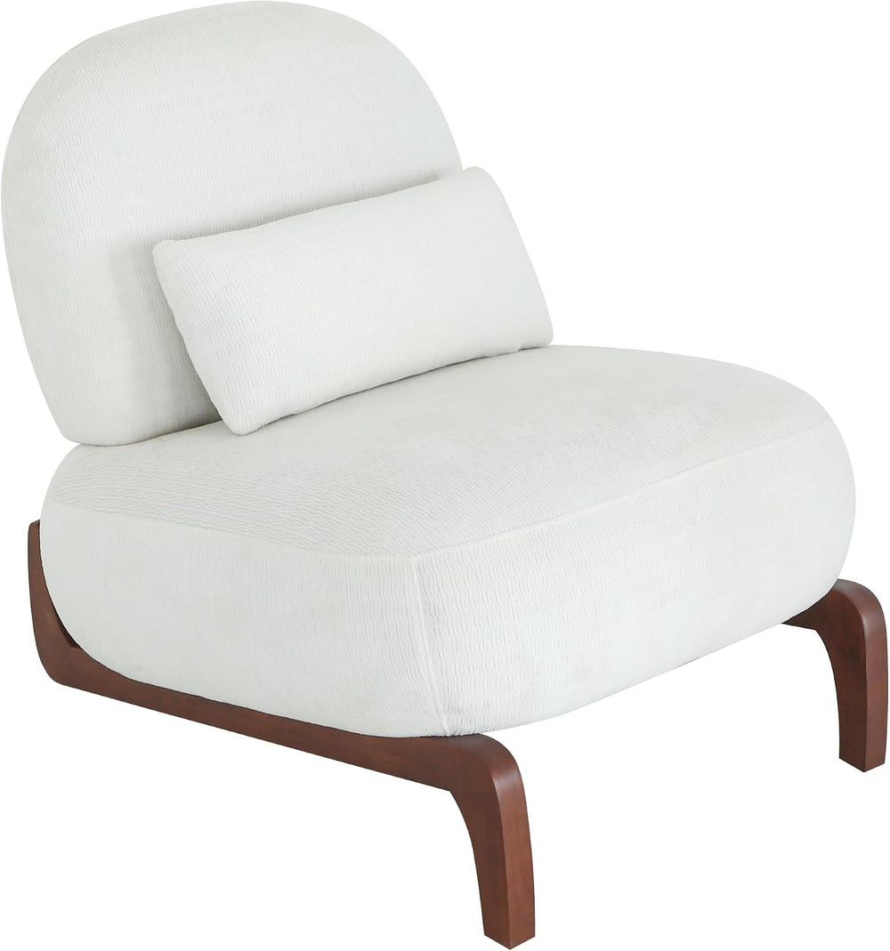 Modern Accent Chair Set of 2, Upholstery Glider Chair with Solid Wood Frame