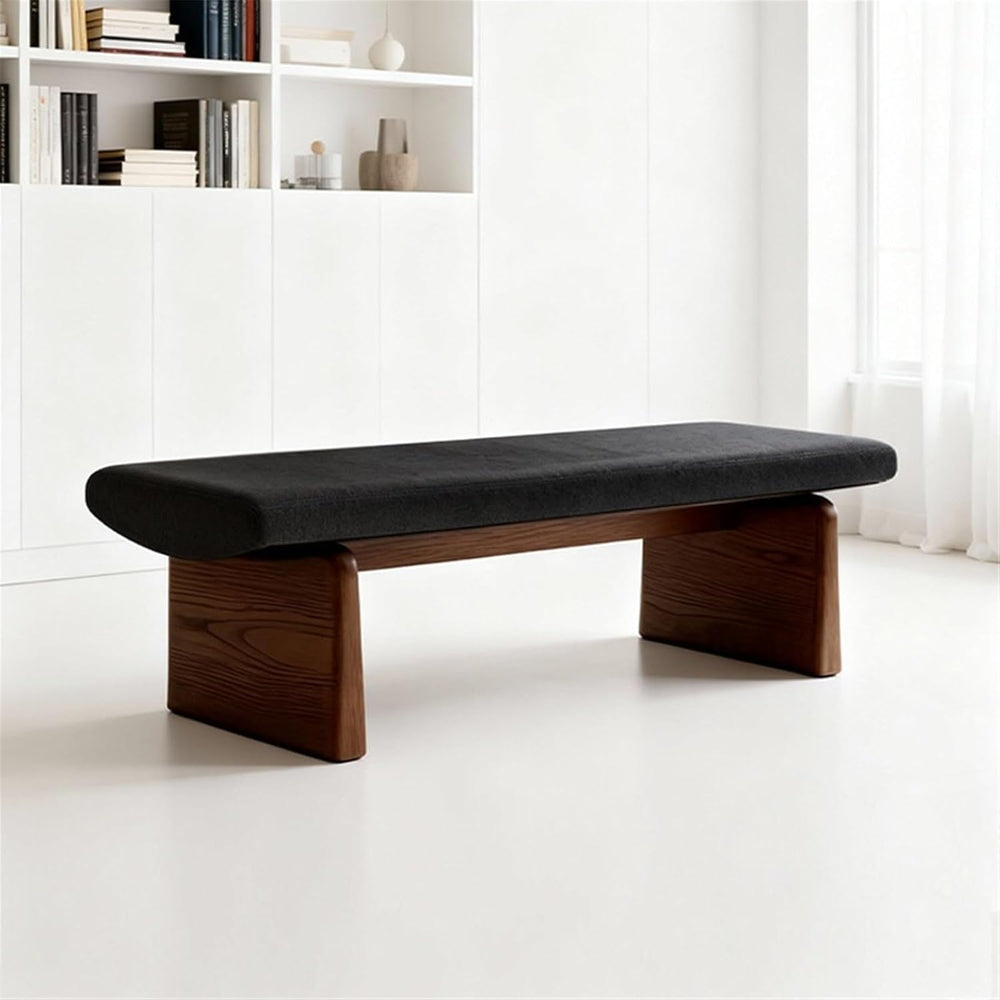 Modern Wooden Sofa Bedroom Bed end Bench Hotel Leisure Entryway(XS)