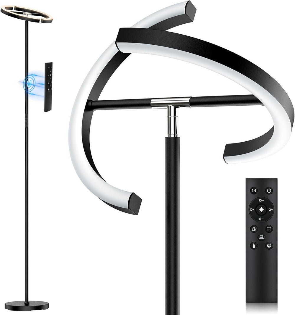 SIBRILLE LED Floor Lamp - Dimmable Tall Standing Lamp with Remote Control/But...