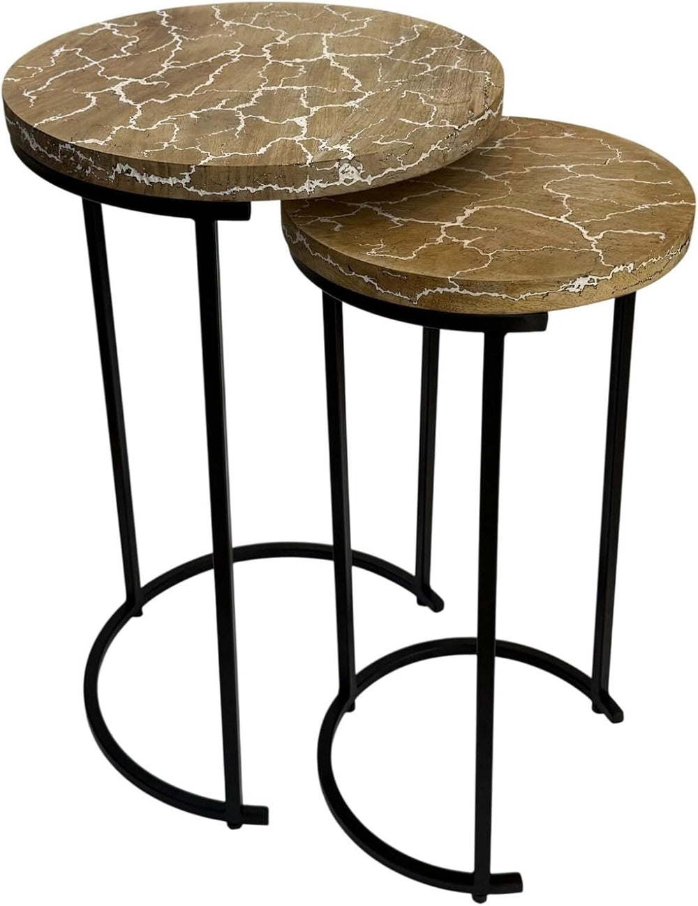 Carolina Chair & Table Electra Round Nesting Accent Table Set - Mango Woo...