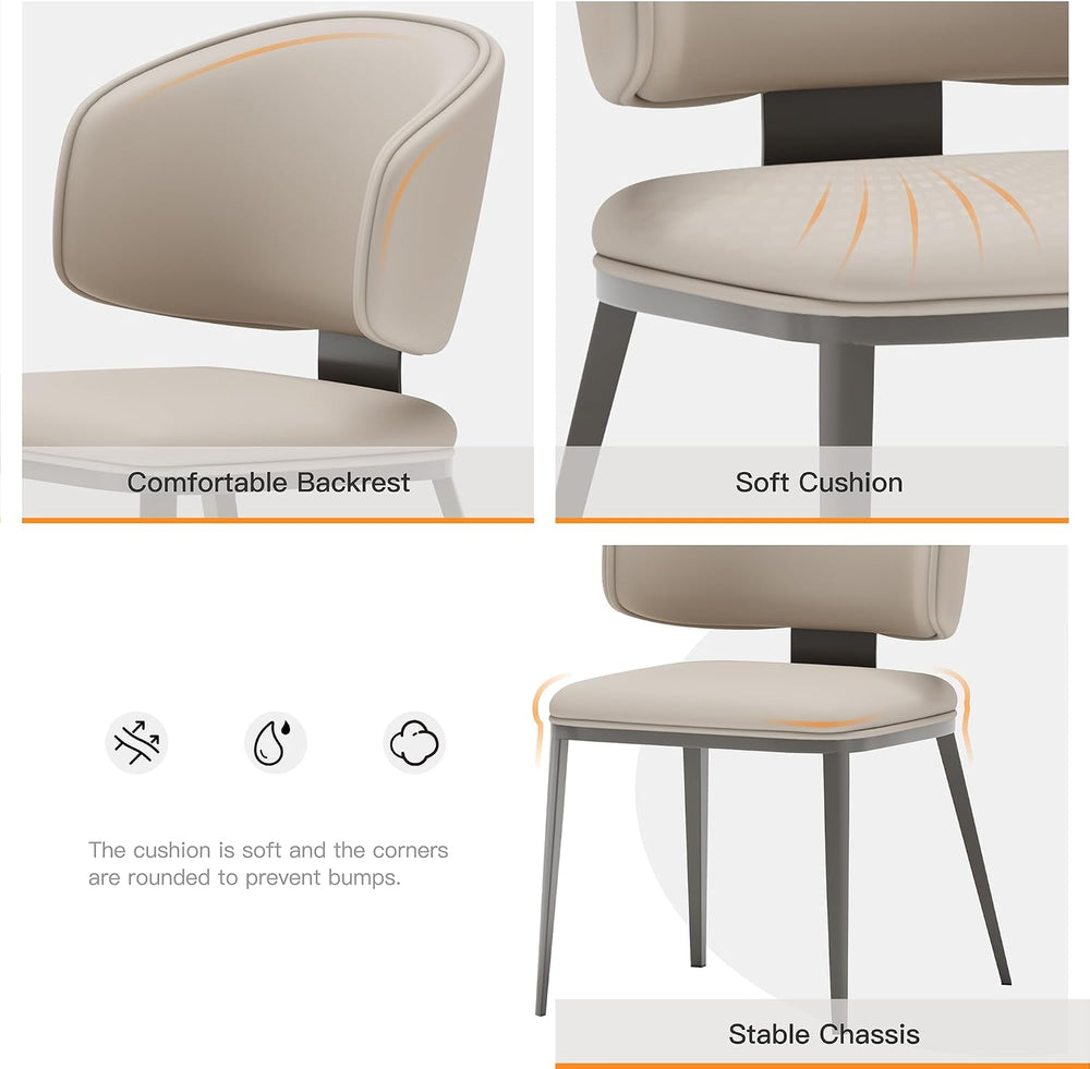 Dining Chairs Modern High Backrest Comfortable, Fashion Upholstered Kitchen C...