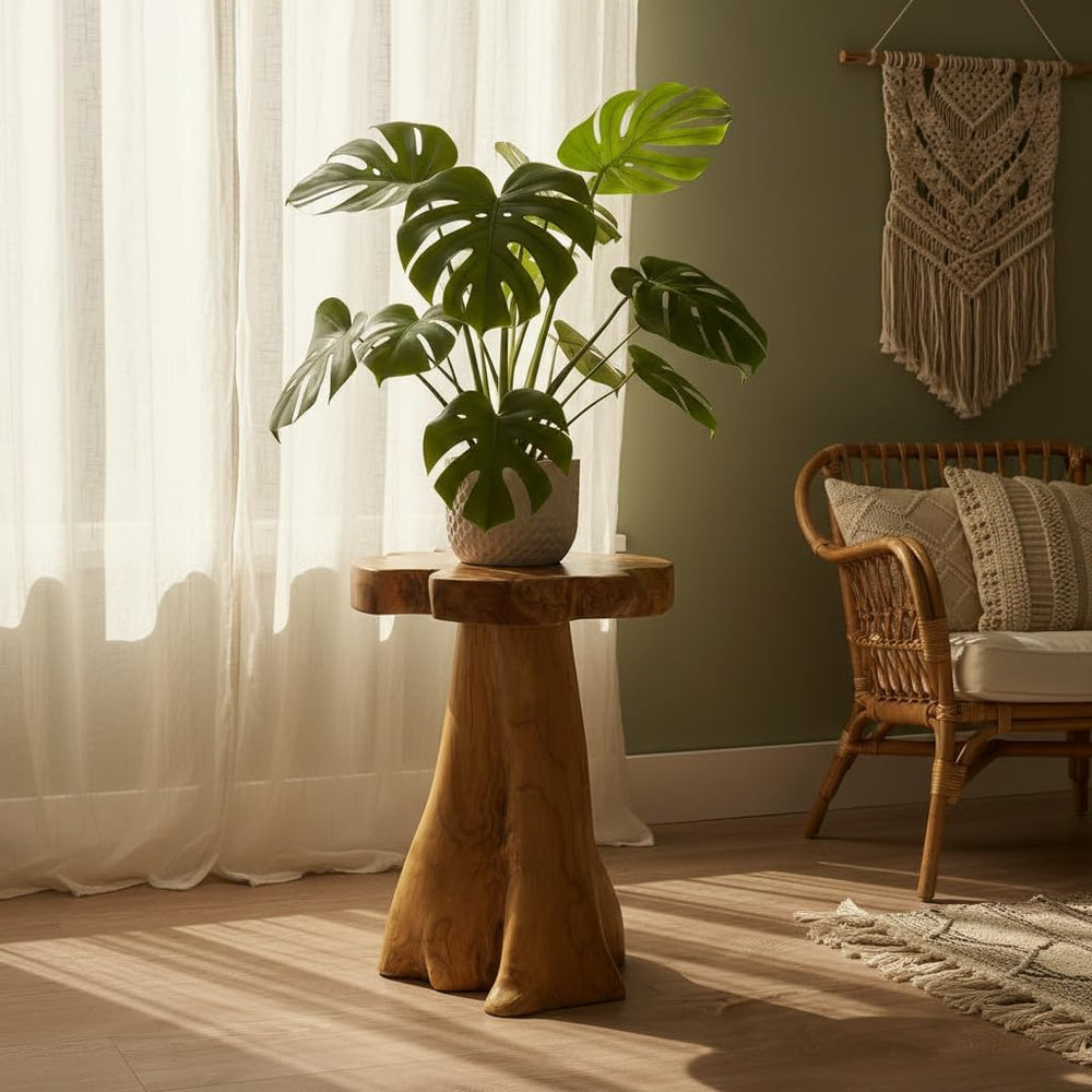 Greenage Solid Teak Wood Plant Stand 15.5" x 15.5" x 19.5" H |...