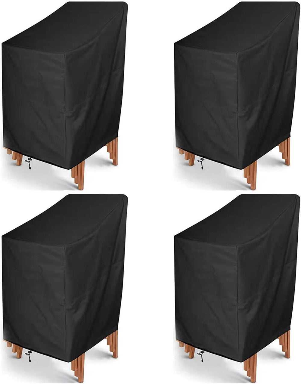 Outdoor Chair Covers, 4 Pack Waterproof Patio Stackable Chair Cover Outdoor P...