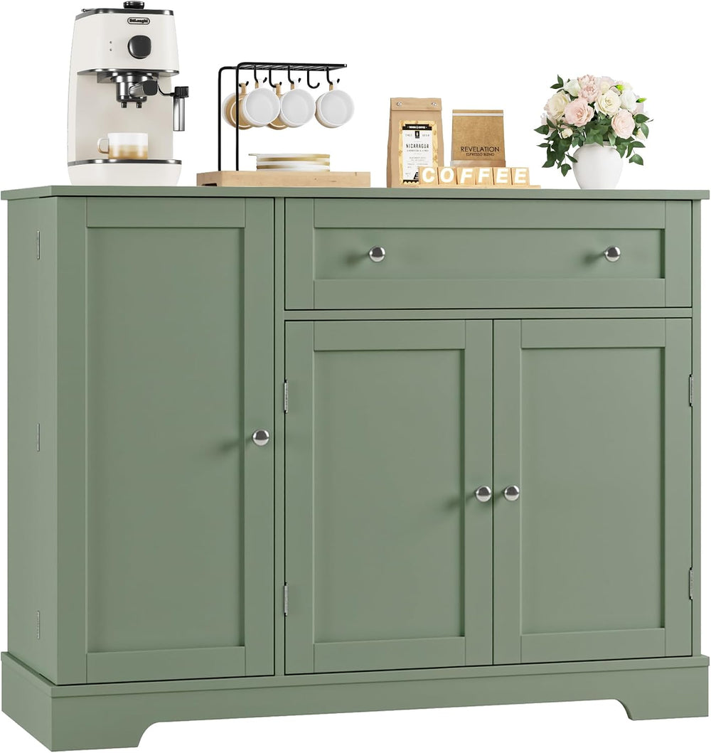 HOSTACK Buffet Cabinet with Storage, Modern Sideboard Buffet with Doors, Wood...