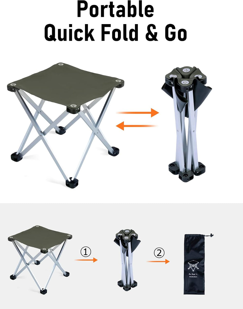 WildCall Compact Camping Folding Stool Aluminum Alloy Portable Stool