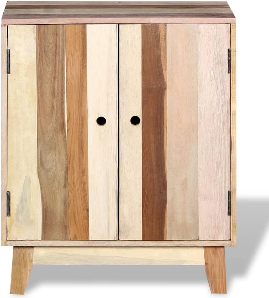 Retro Solid Reclaimed Wood Sideboard with Ample Storage, Handmade Craftsmansh...