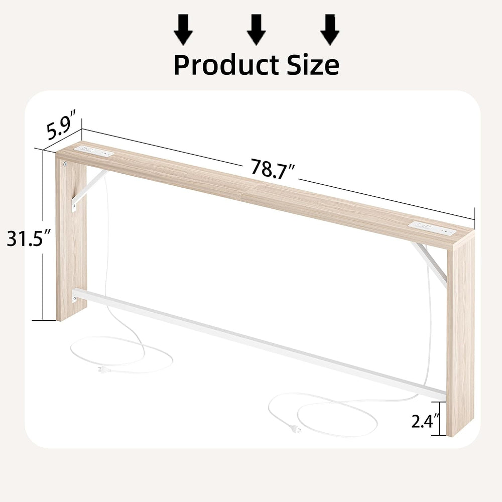 TIQLAB Sofa Table, 79 inch (1.2'' Thick Tabletop) Long Console Table ...
