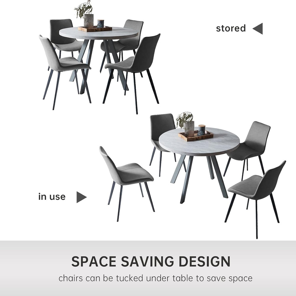 Zerifevni Round Dining Table Set, Mid Century Modern Small Round Dining Table...
