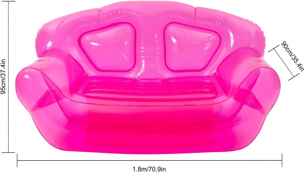 Bepritm Inflatable Sofa Chair, Blow Up Couches Transparent Inflatable Sofa Se...