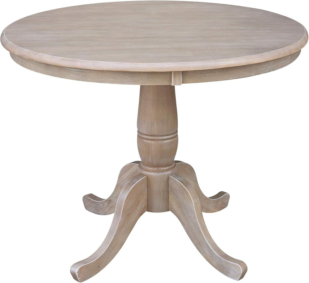 International Concepts 36" Round Top Pedestal Table-28.9" H, Washed...