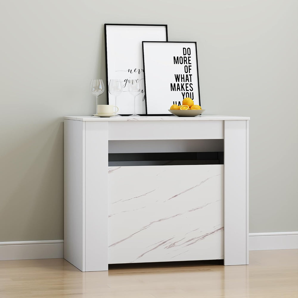 Extendable Dining Table, Transformer Console Table for 1-12 People, Folding S...