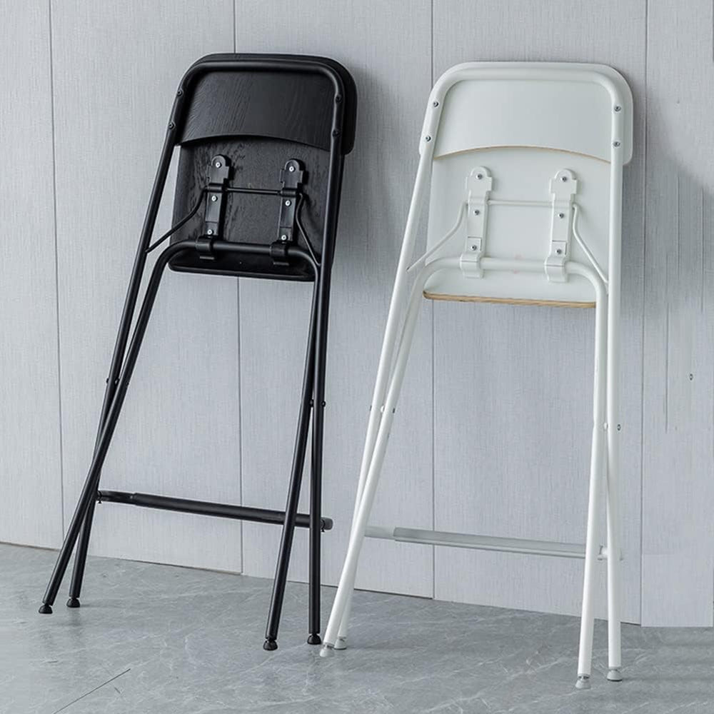 29 inch Folding Breakfast Bar Stool with Backrest,Counter Height Modern Tall ...