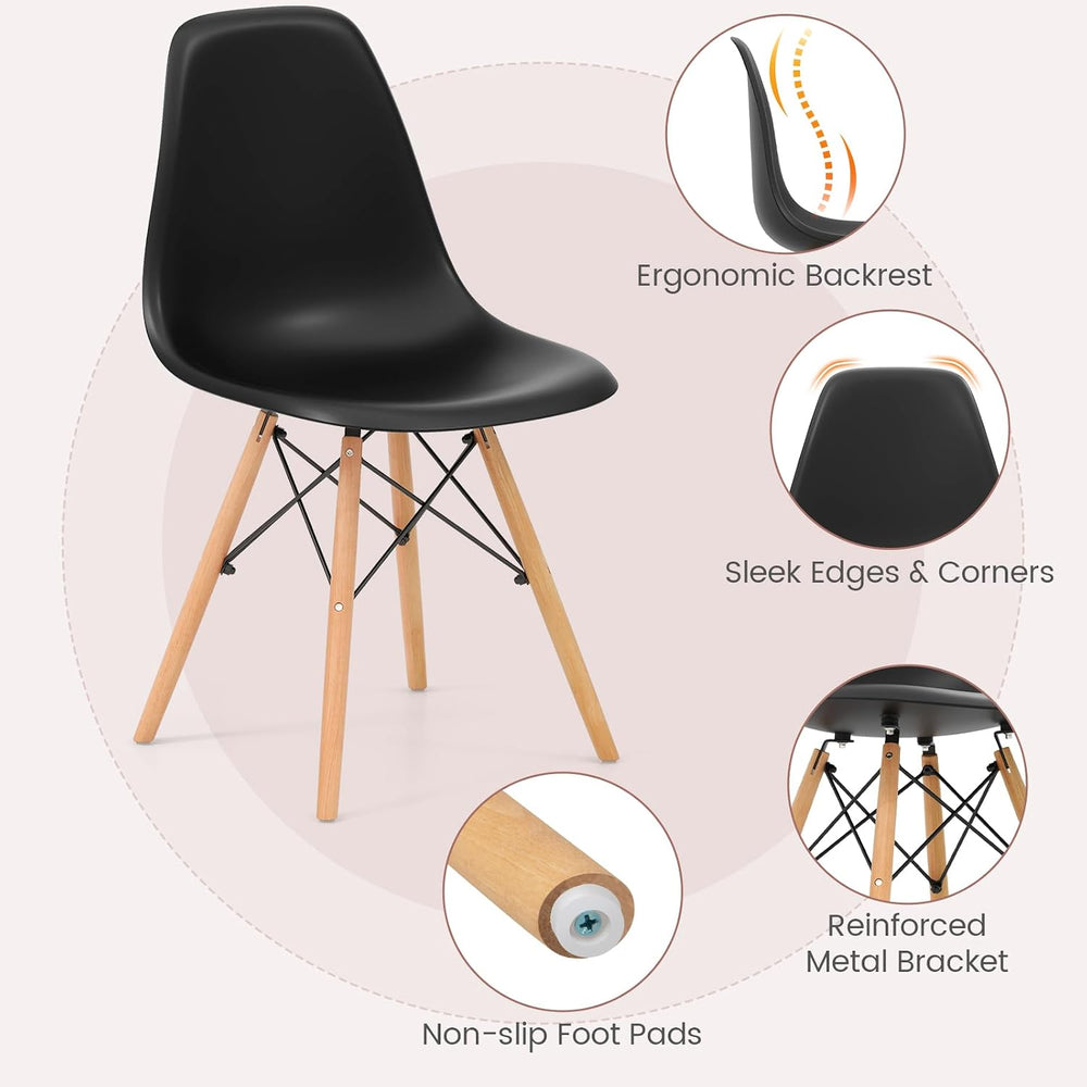 Tangkula Round Dining Table Set for 4, Kitchen Table Set with Seat & Soli...