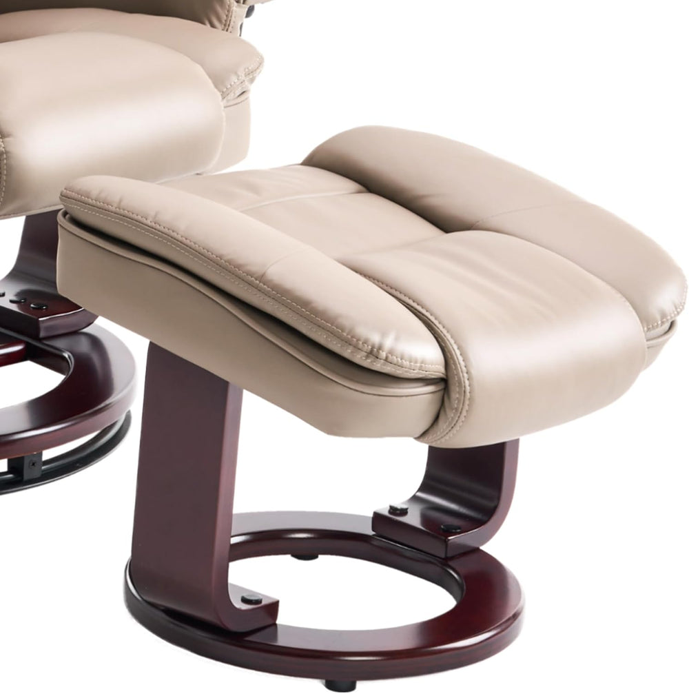 Swivel Recliner Chair with Ottoman Reclining Lounge Sofa Footrest, Set of 2 |...