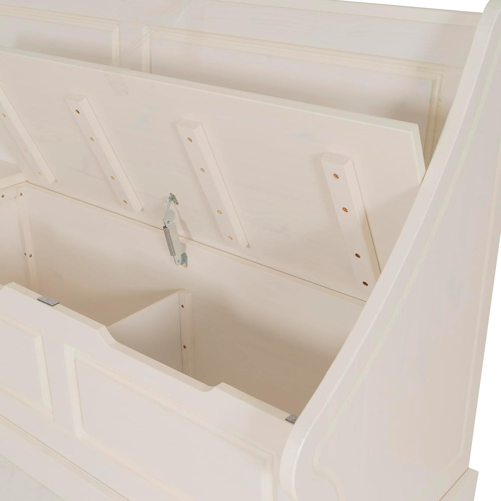 Linon Harris White Corner Breakfast Nook - Nook Only, Table is NOT included! ...
